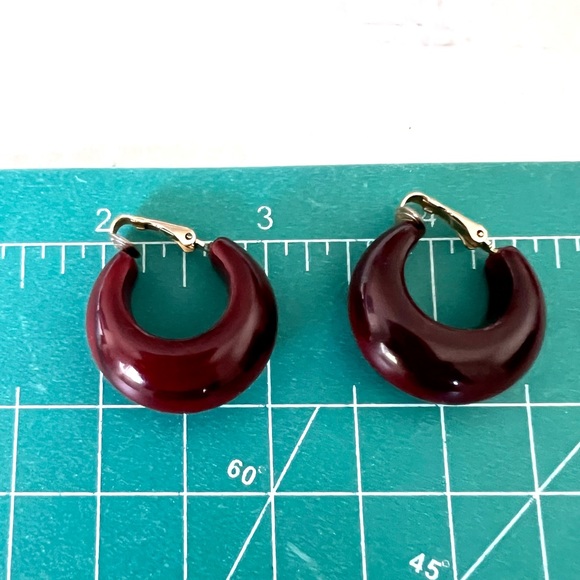 Sarah Coventry Long Necklace & Earrings Set Reddish Brown Marbled Vintage EUC - Picture 13 of 16